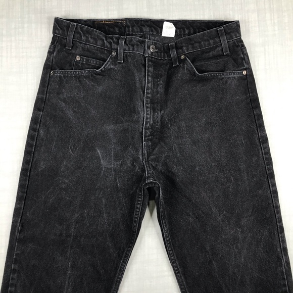 Vintage 90s Levis Mens 38x30 505 Black Jeans - Picture 4 of 15